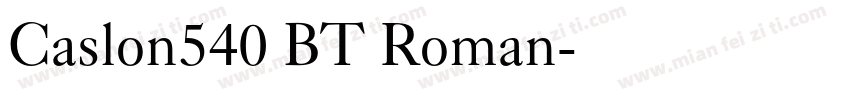 Caslon540 BT Roman字体转换